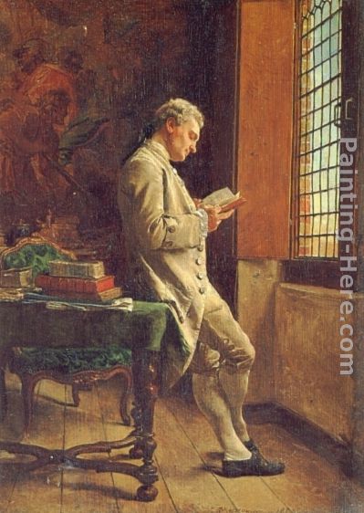 The Reader in White painting - Jean-Louis Ernest Meissonier The Reader in White art painting